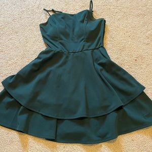 Dark Green mini dress. Worn 1x